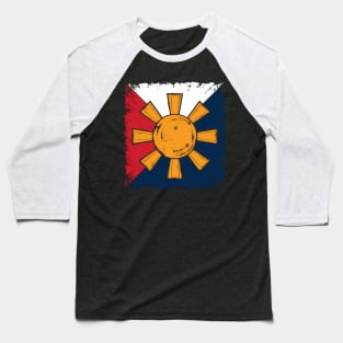 Pinoy Filipino Philippine Flag Sun Baseball T-Shirt